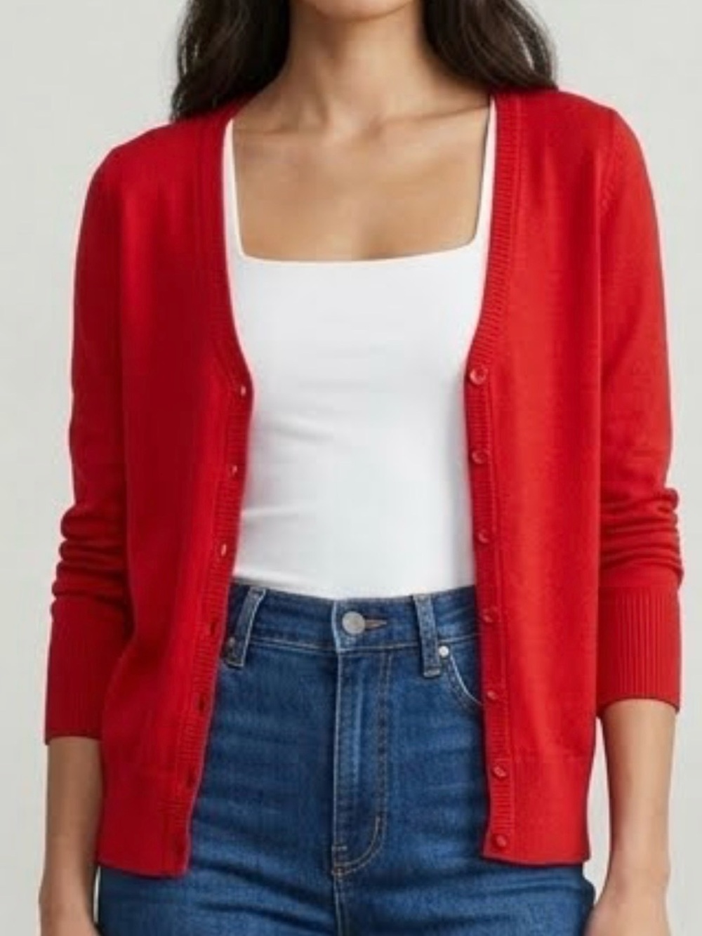 ModCloth Fervour Cherry Red Cardigan in Women’s Size Small